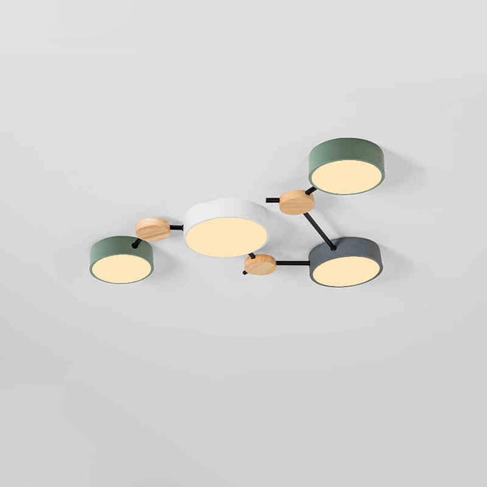 Modern Branch Multi-Head Iron LED Ceiling Light for Bedroom