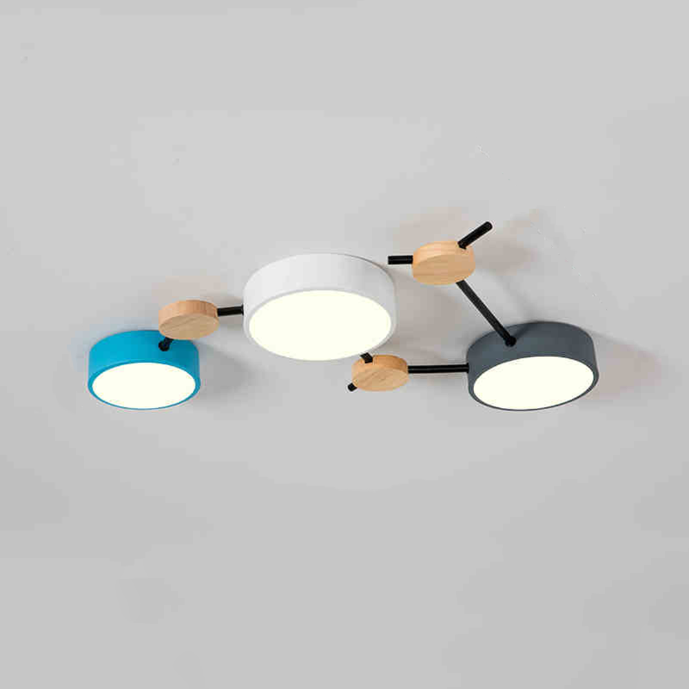 Modern Branch Multi-Head Iron LED Ceiling Light for Bedroom