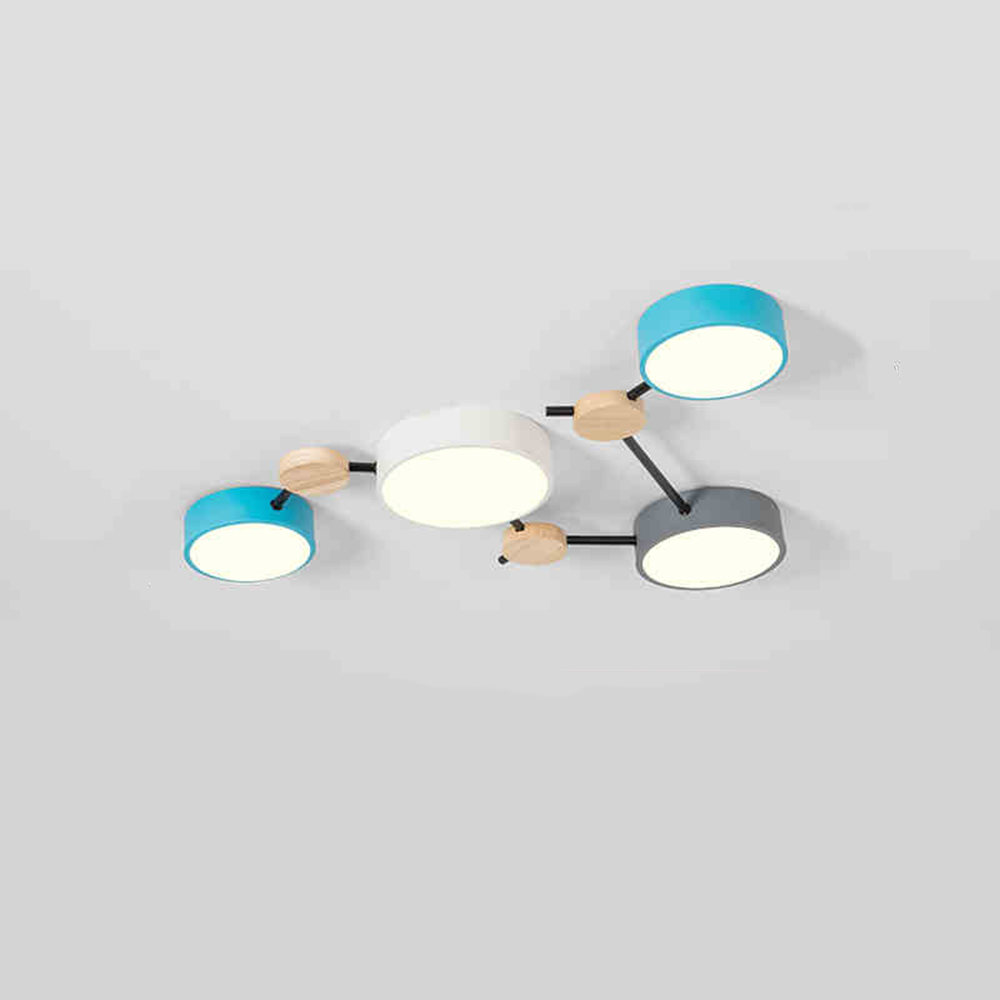 Modern Branch Multi-Head Iron LED Ceiling Light for Bedroom