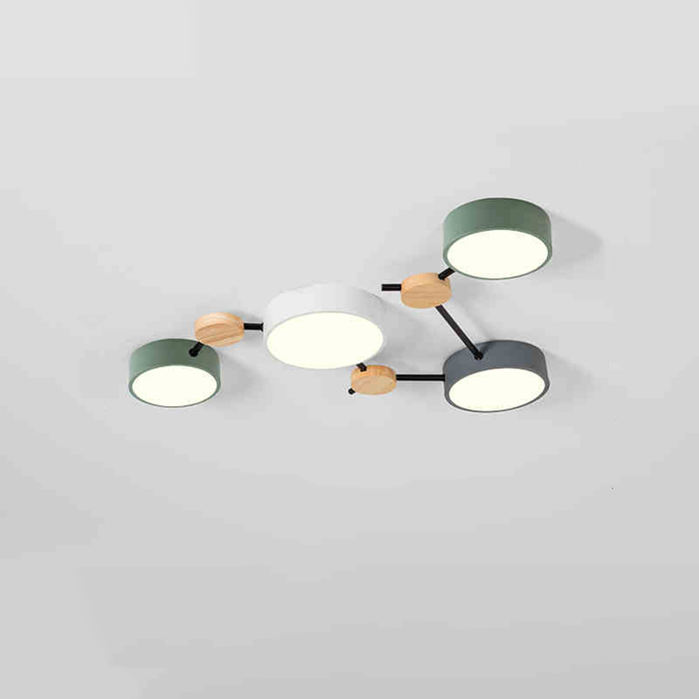 Modern Branch Multi-Head Iron LED Ceiling Light for Bedroom