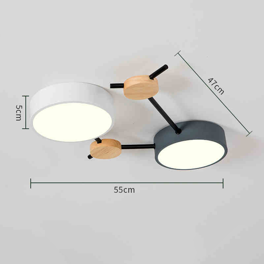 Modern Branch Multi-Head Iron LED Ceiling Light for Bedroom