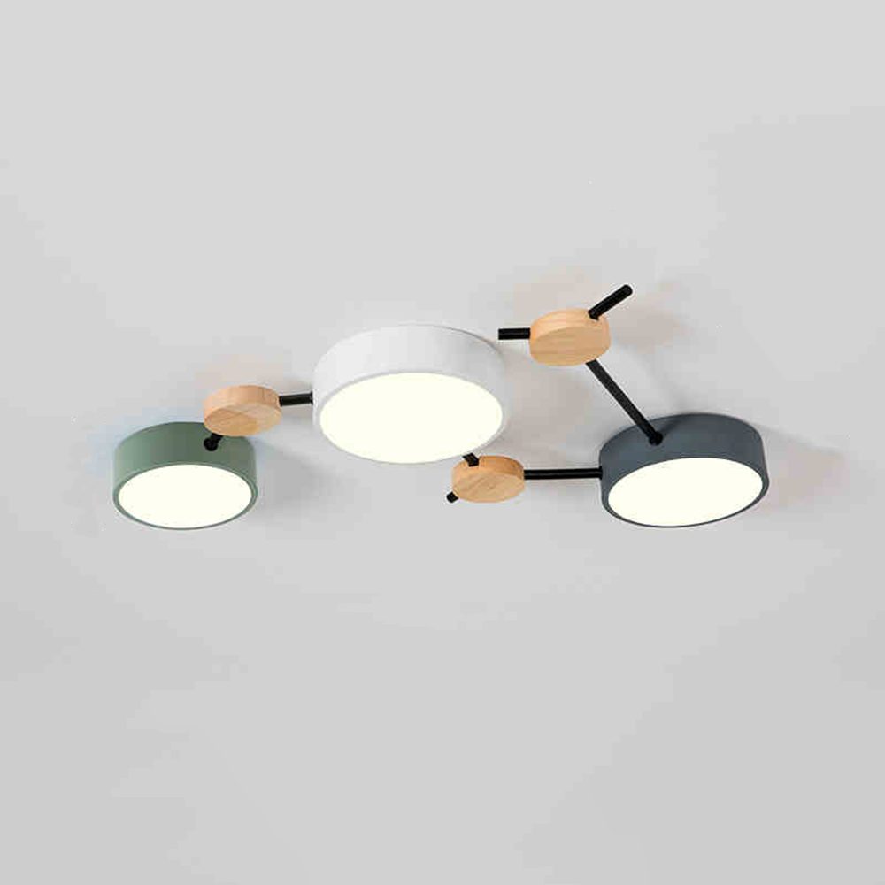 Modern Branch Multi-Head Iron LED Ceiling Light for Bedroom