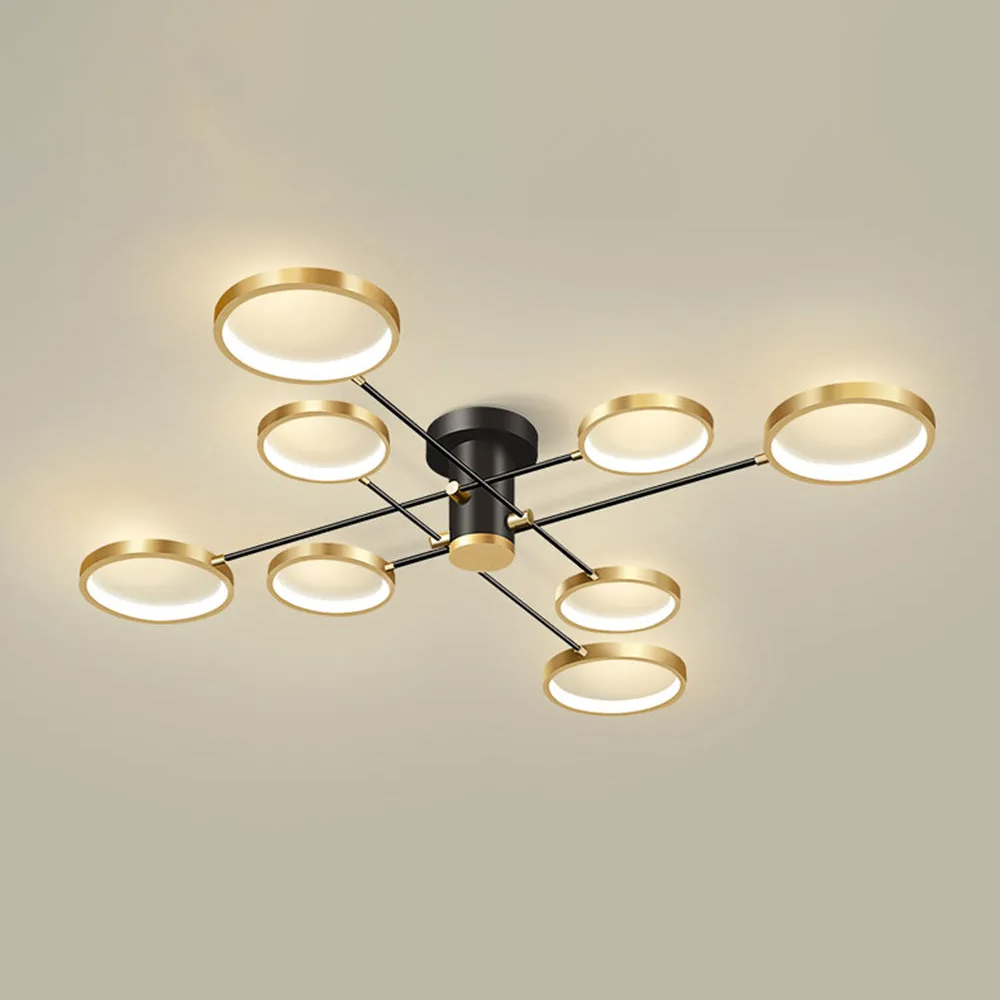 Modern Multi-Ring LED Ceiling Light for Living Room