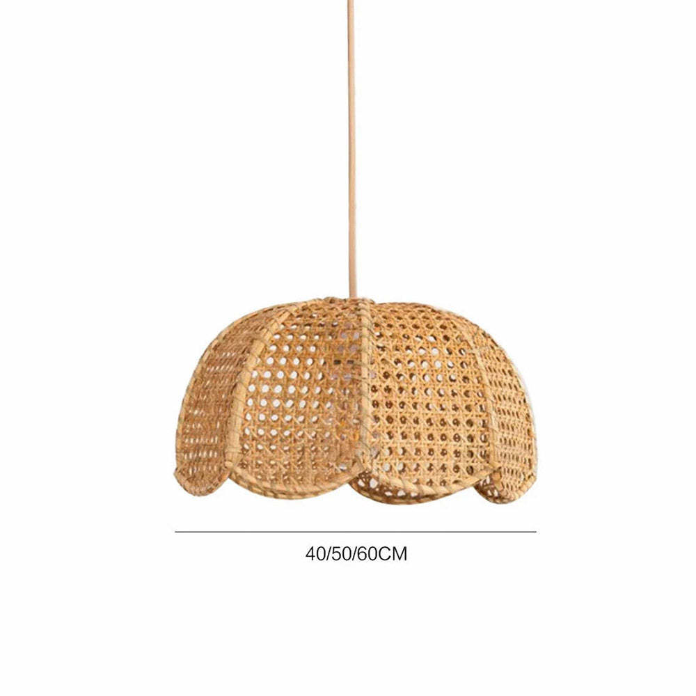Japanese Bamboo Wicker Handmade Pendant Light for Living Room -Homdiy