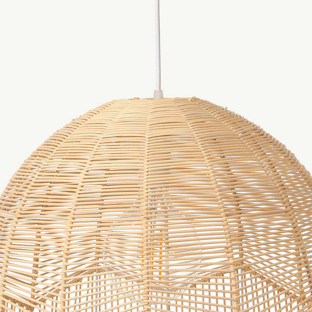 Handmade Basket Rattan Pendant Light Shades -Homdiy