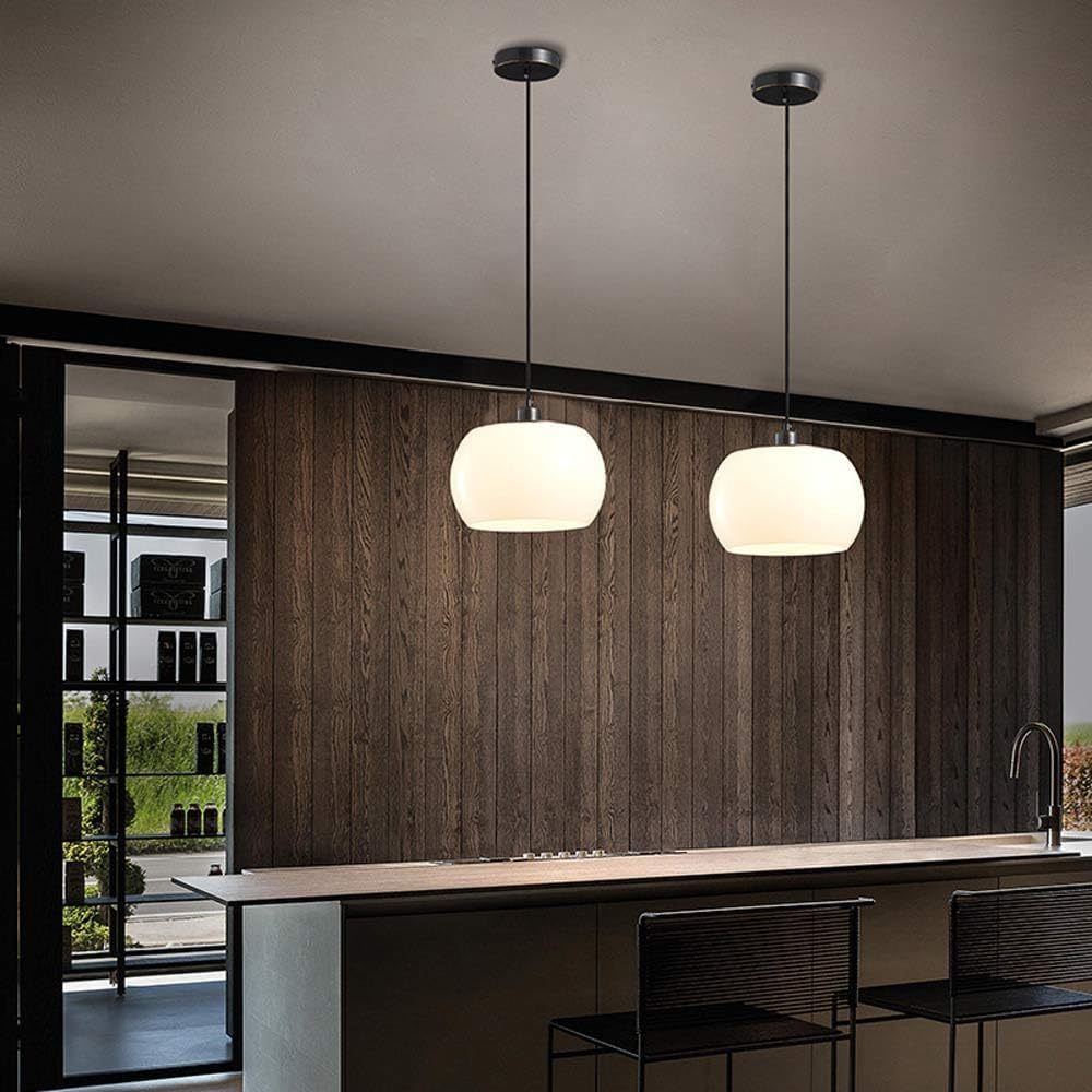 Medieval Simple Glass Pendant Light For Kitchen Island -Homdiy