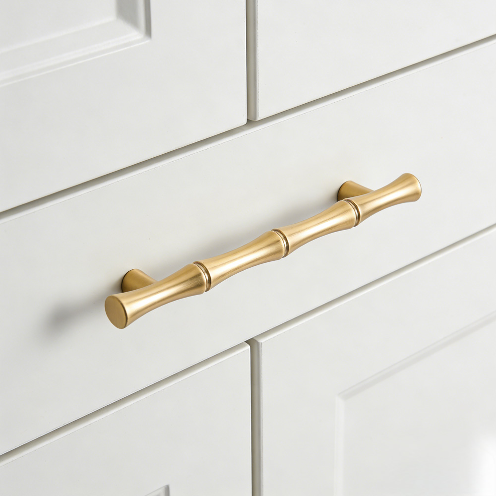 Decorative Bamboo Zinc Alloy Cabinet Handles