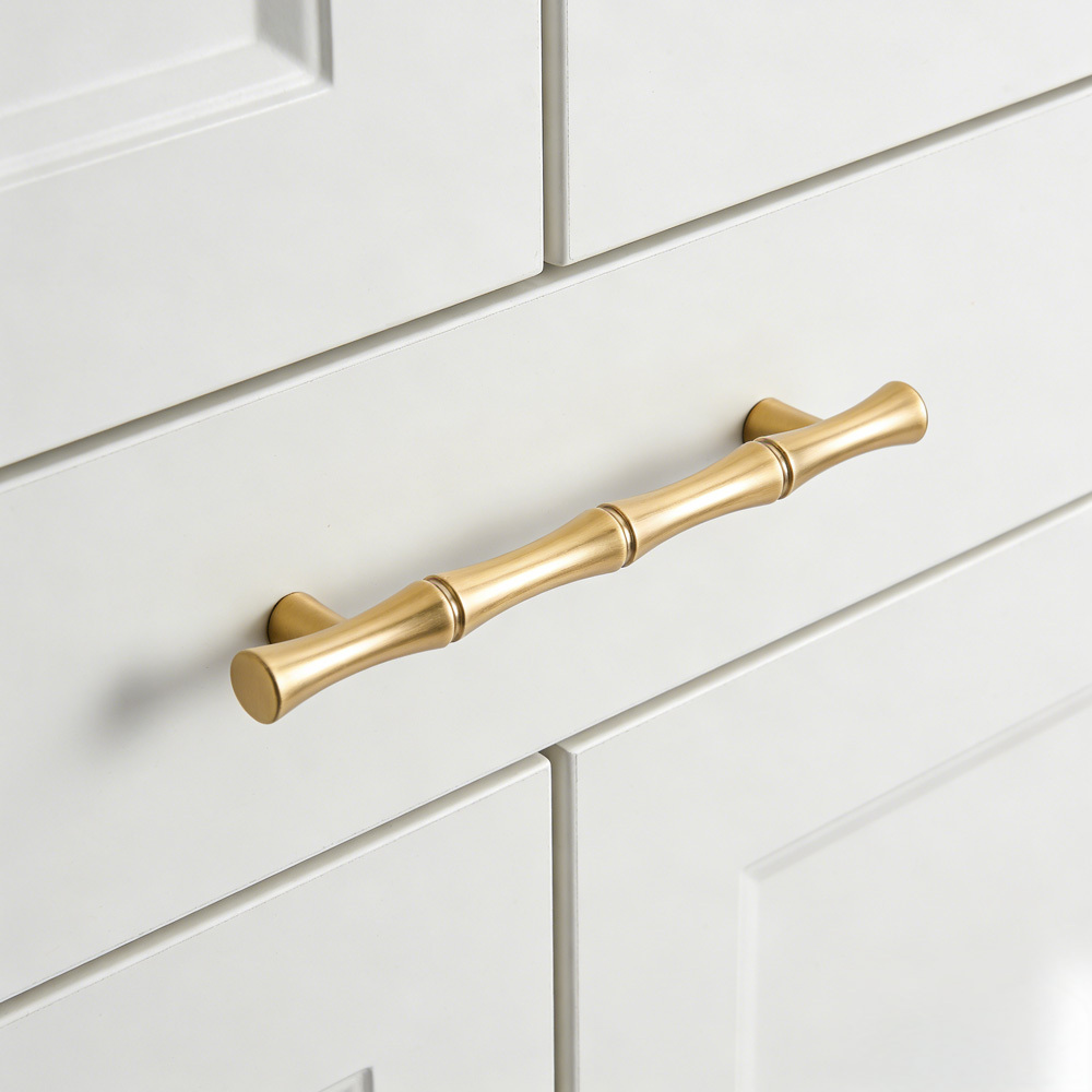 Decorative Bamboo Zinc Alloy Cabinet Handles