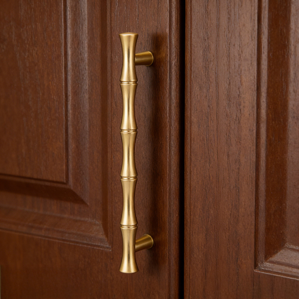 Decorative Bamboo Zinc Alloy Cabinet Handles