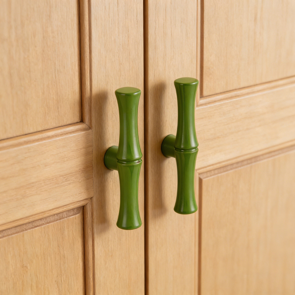 Decorative Bamboo Zinc Alloy Cabinet Handles