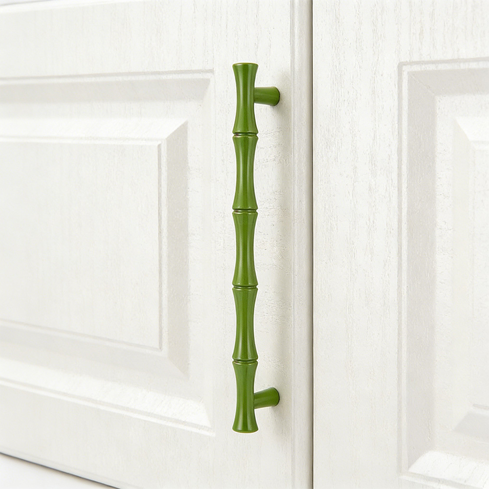 Decorative Bamboo Zinc Alloy Cabinet Handles