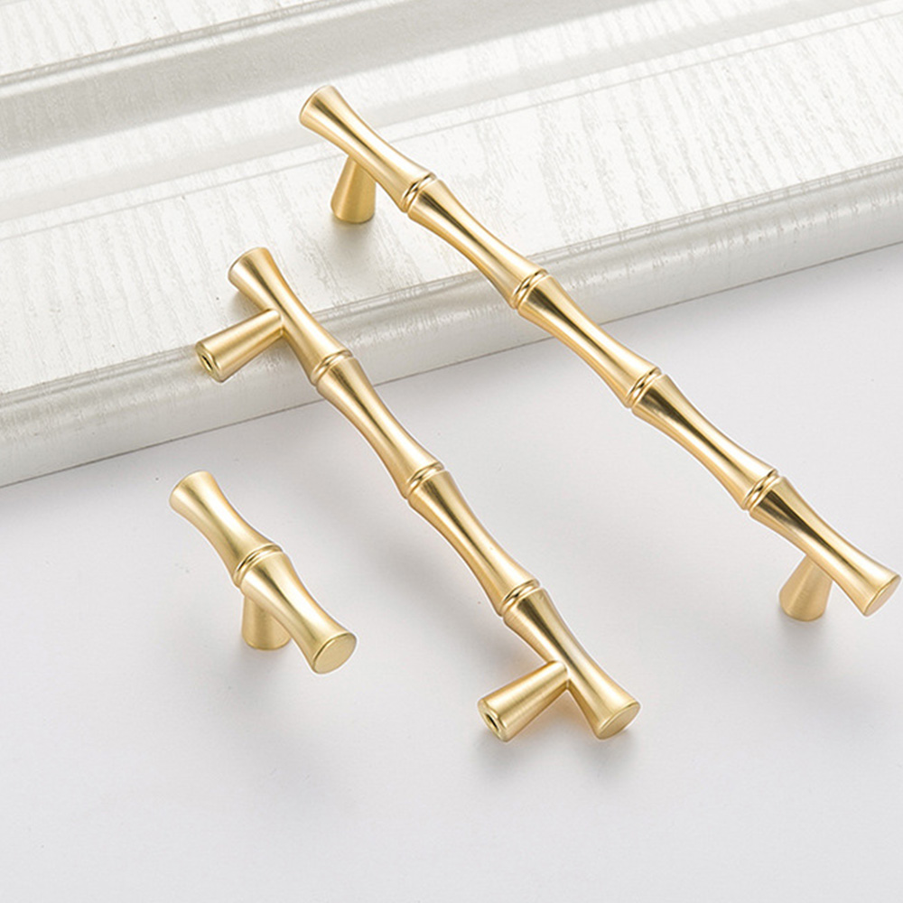 Decorative Bamboo Zinc Alloy Cabinet Handles