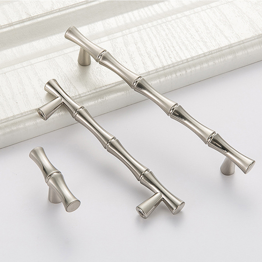 Decorative Bamboo Zinc Alloy Cabinet Handles