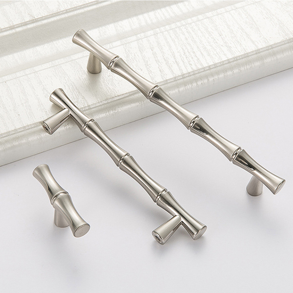 Decorative Bamboo Zinc Alloy Cabinet Handles