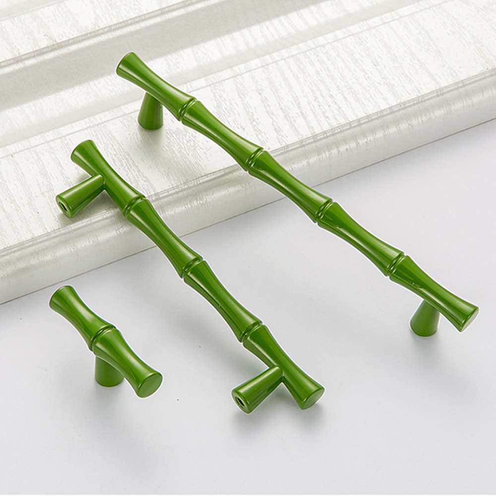 Decorative Bamboo Zinc Alloy Cabinet Handles