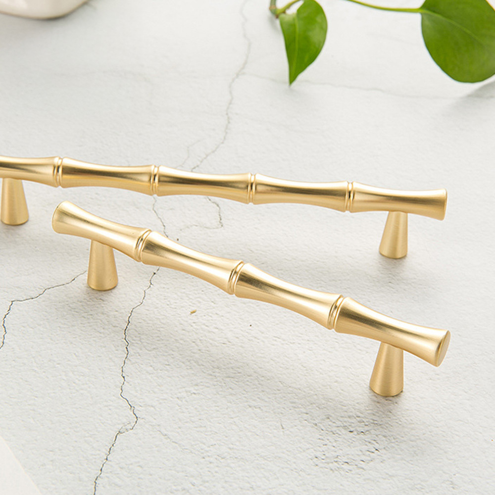 Decorative Bamboo Zinc Alloy Cabinet Handles