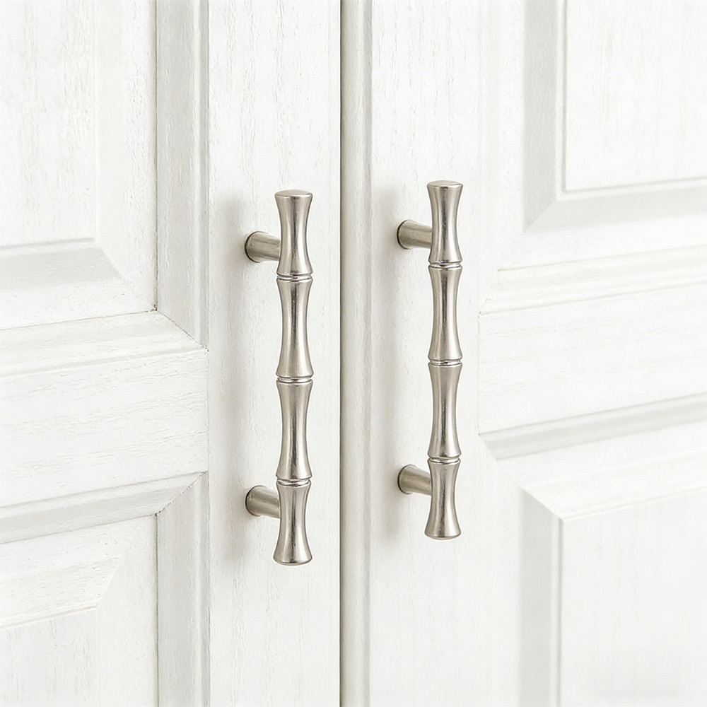 Decorative Bamboo Zinc Alloy Cabinet Handles