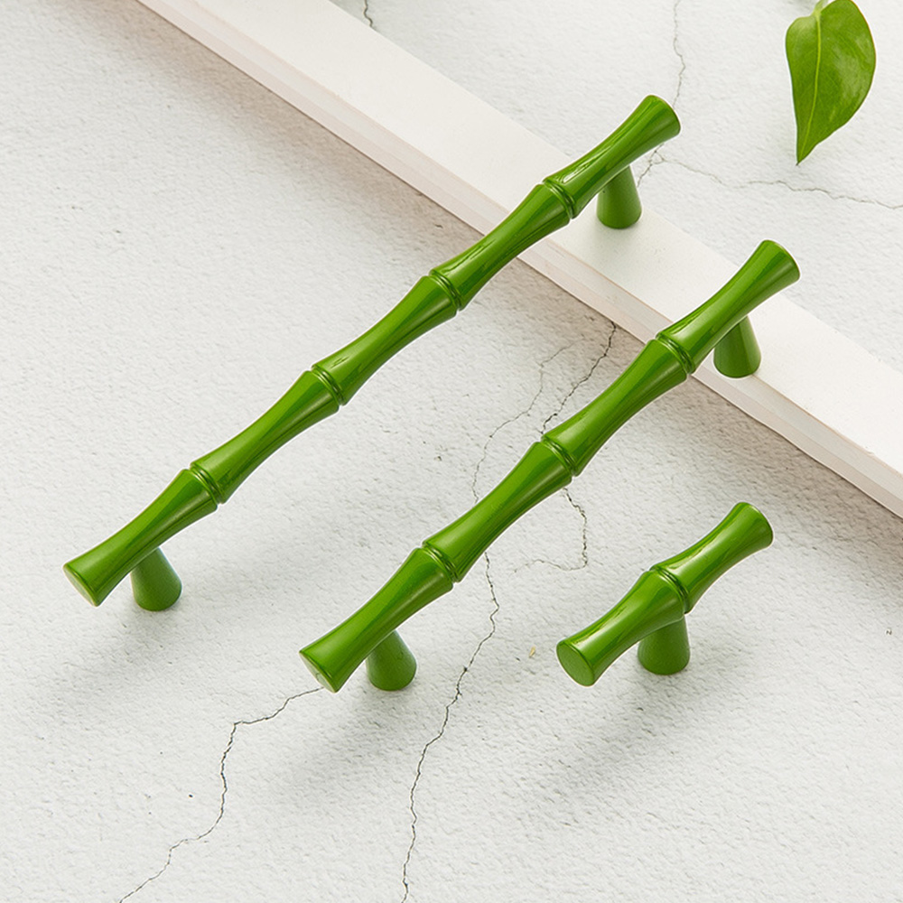 Decorative Bamboo Zinc Alloy Cabinet Handles