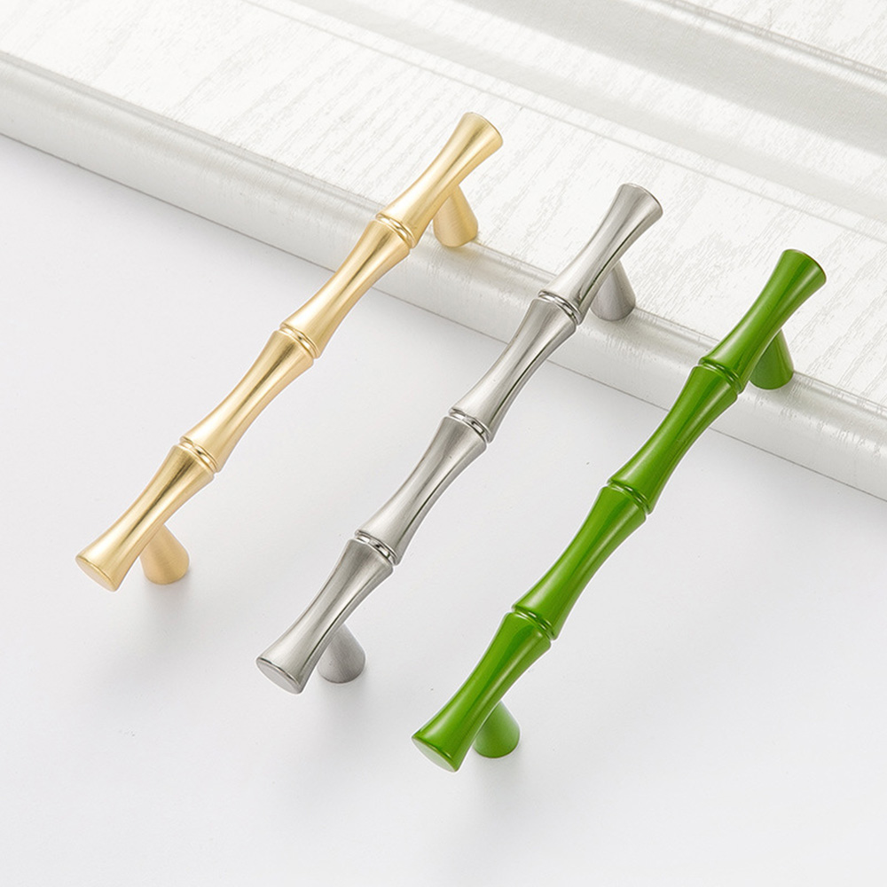 Decorative Bamboo Zinc Alloy Cabinet Handles