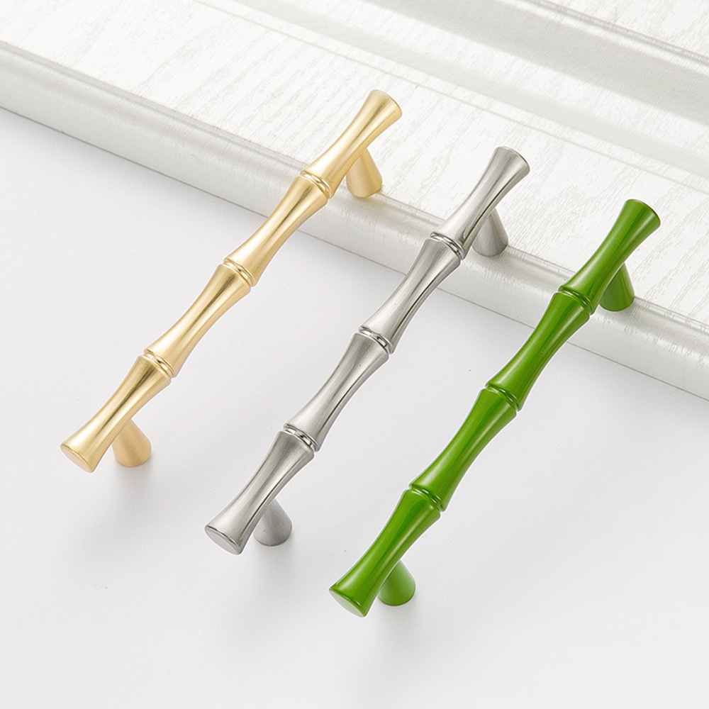 Decorative Bamboo Zinc Alloy Cabinet Handles