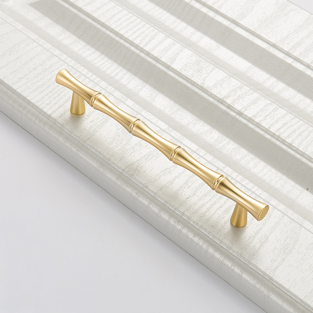 Decorative Bamboo Zinc Alloy Cabinet Handles