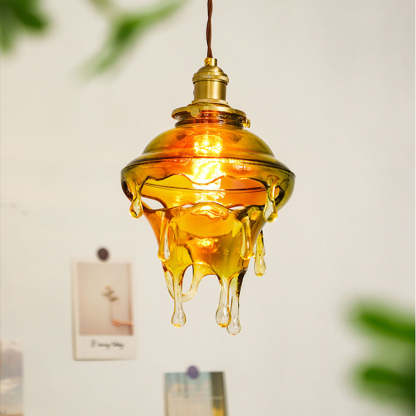 Vintage Colorful Water Drop Pendant Light -Homdiy