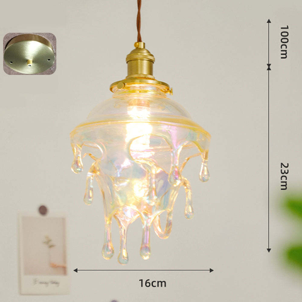 Vintage Colorful Water Drop Pendant Light -Homdiy