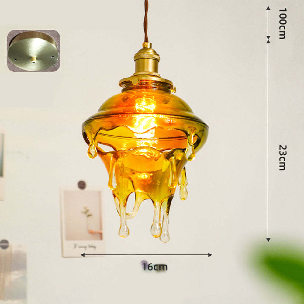 Vintage Colorful Water Drop Pendant Light -Homdiy