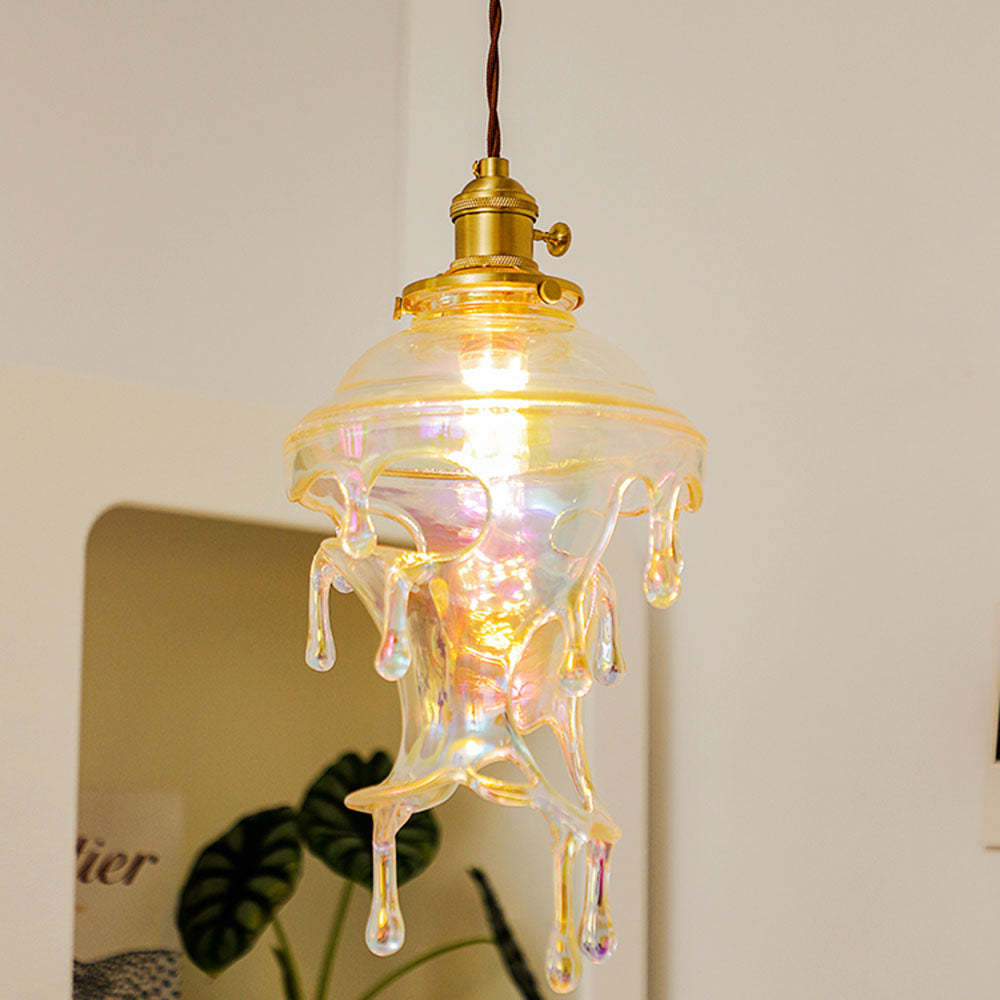 Vintage Colorful Water Drop Pendant Light -Homdiy