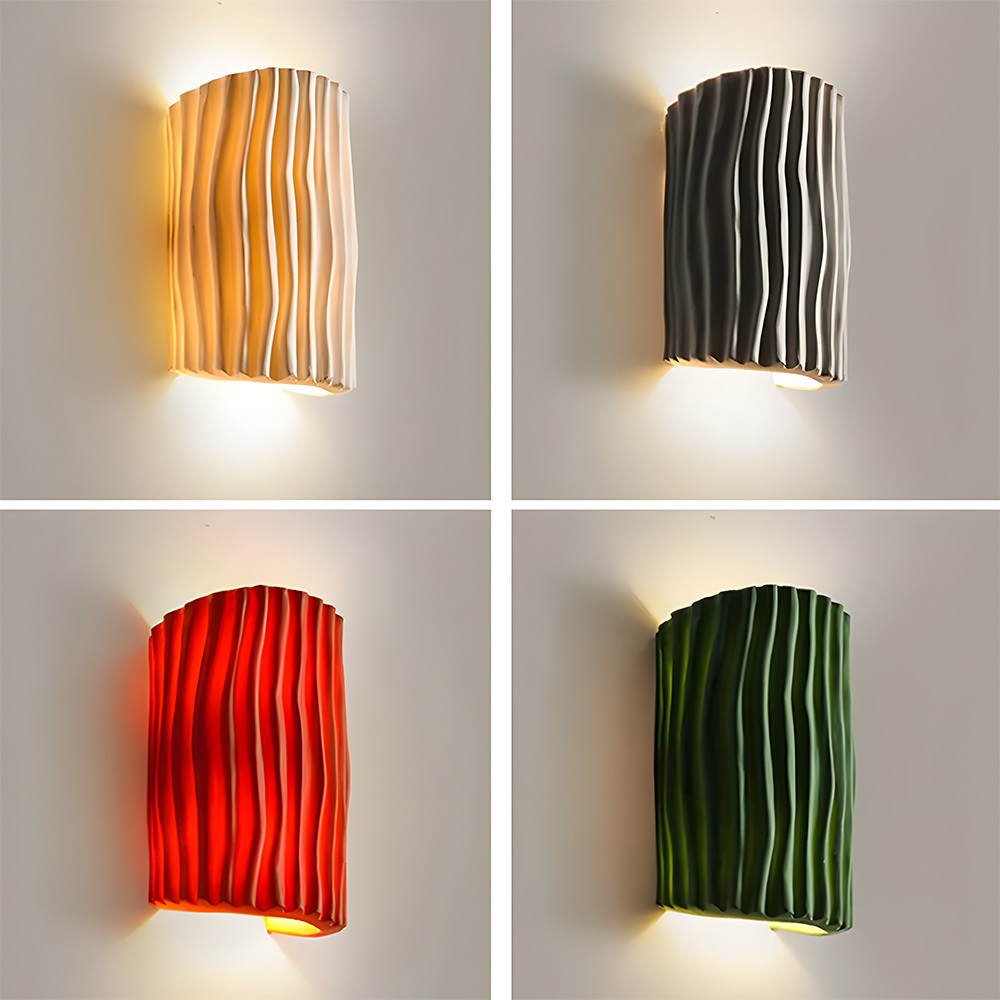 Modern Colorful Resin Bedroom Bedside Wall Lamp