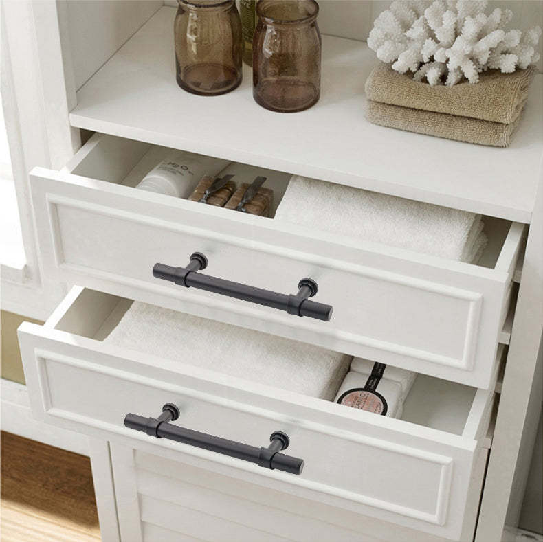 20 Pack Bathroom Matte Black Cabinet Pulls Stainless Steel Dresser Drawer Pulls -Homdiy