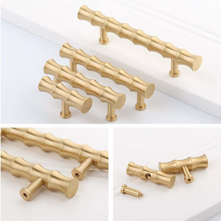 Brass Bamboo Cabinet Handles Dresser Pulls And Drawer Knob -Homdiy