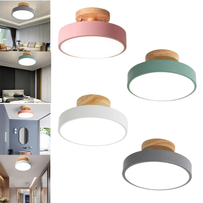 Simple Round Hallway Semi Flush LED Ceiling Lights