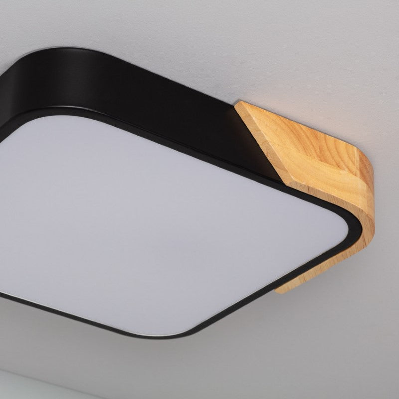 Homdiy Natural Bedroom Black Ceiling Fan With Light And