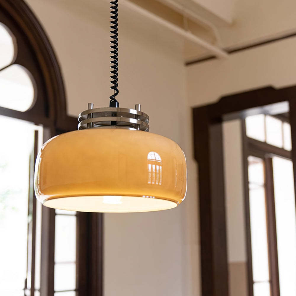 Minimalist Coffee Adjustable Glass Pendant Light -Homdiy