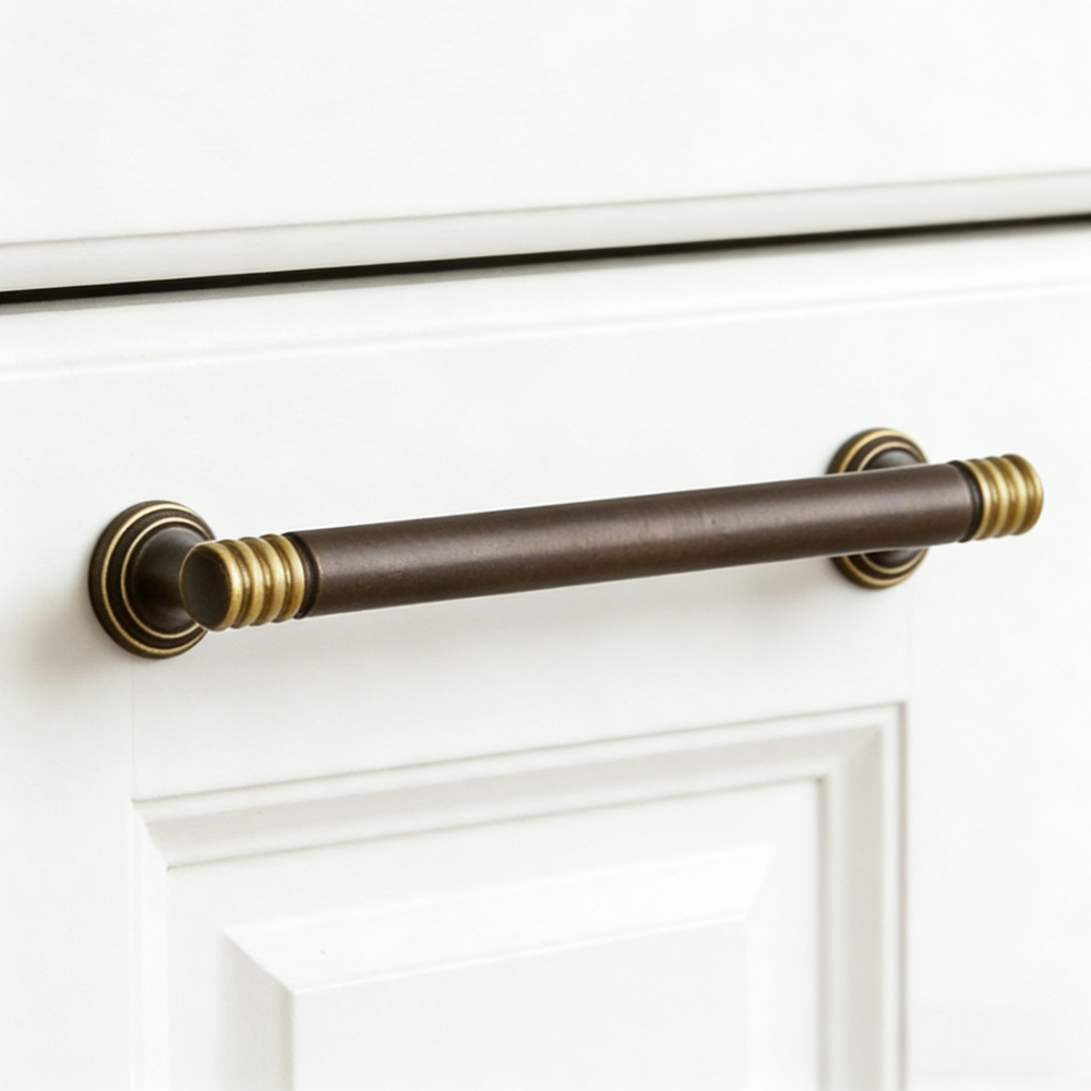 Vintage Elegant Brass Pendant Drawer Pulls