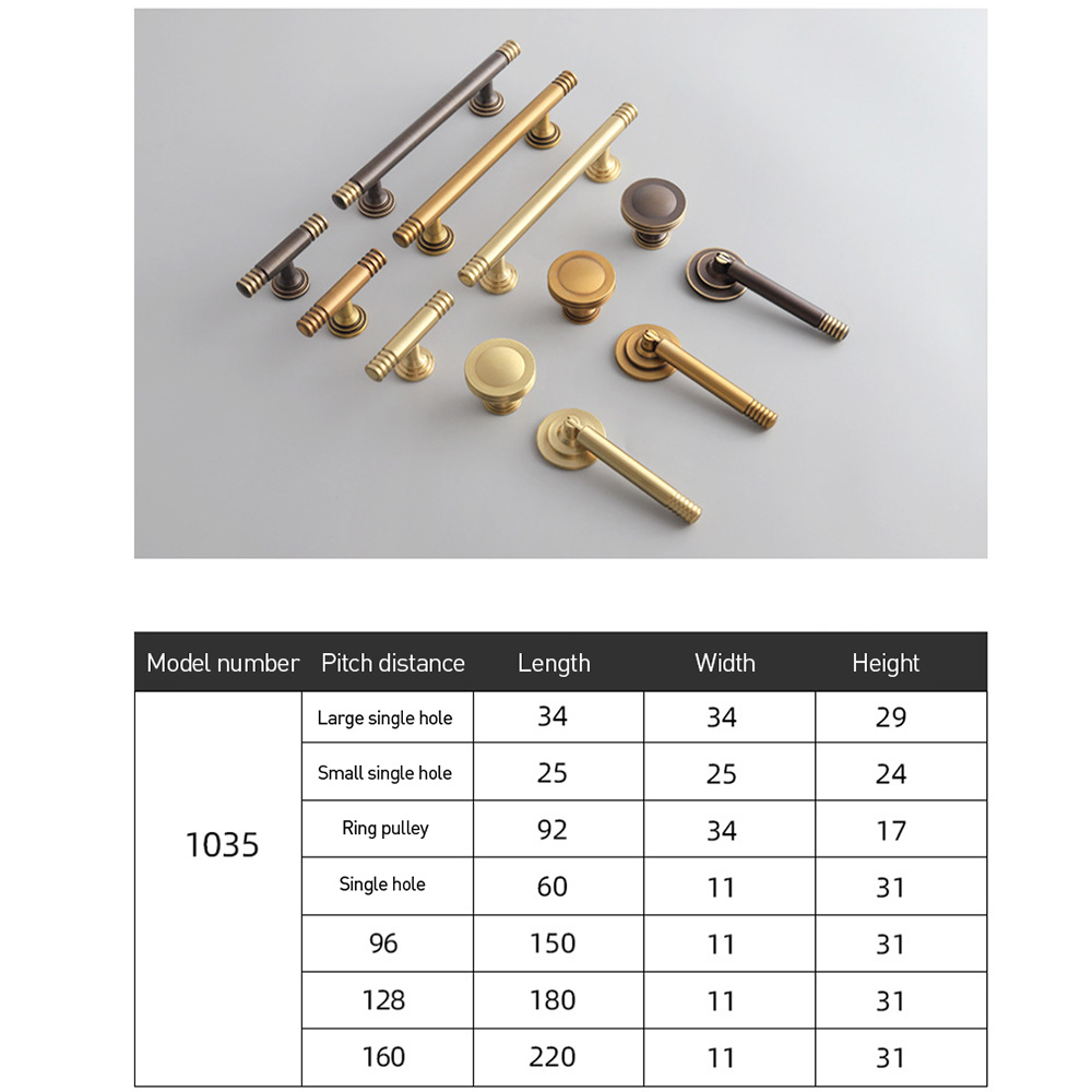 Vintage Elegant Brass Pendant Drawer Pulls