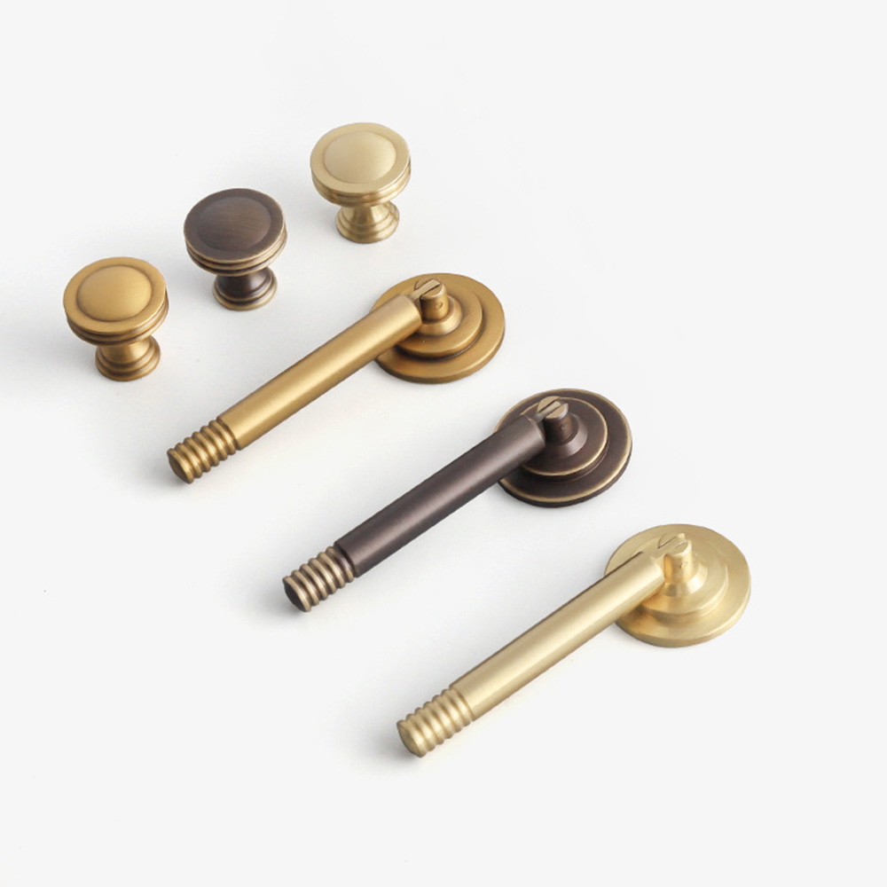 Vintage Elegant Brass Pendant Drawer Pulls