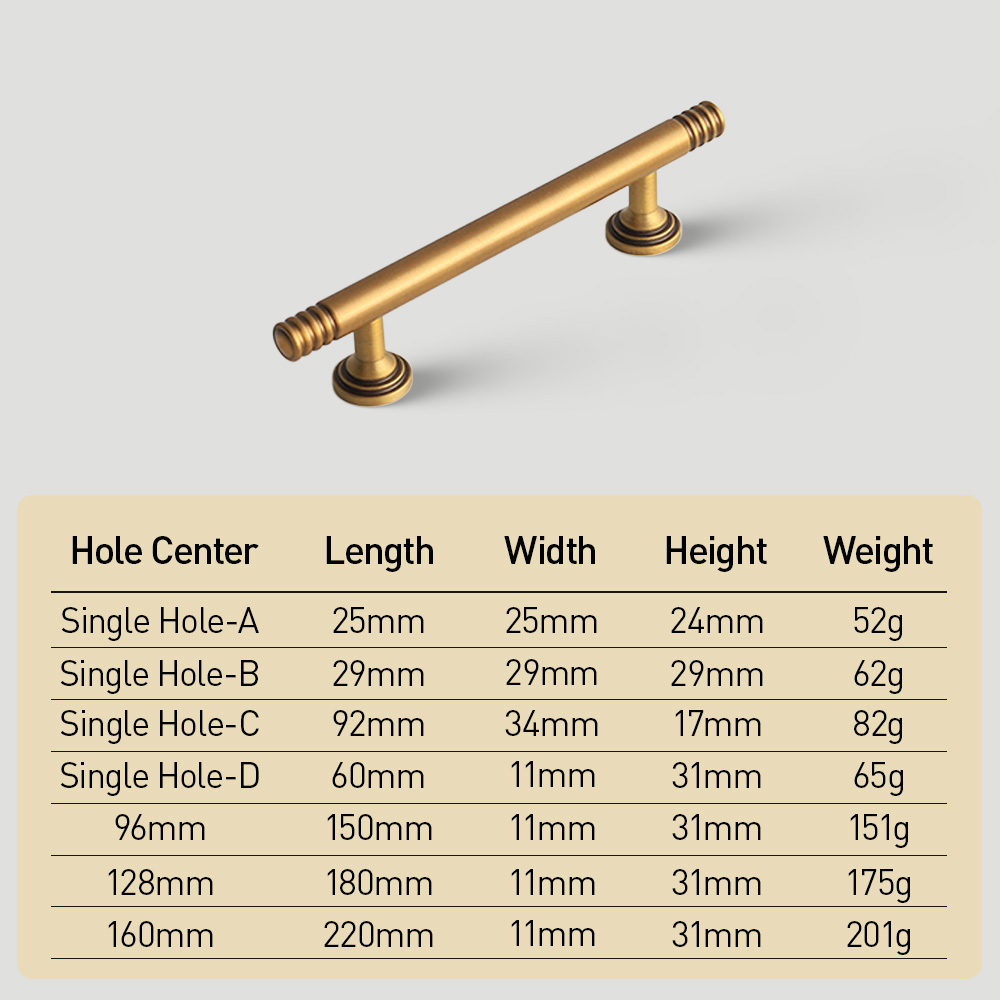 Vintage Elegant Brass Pendant Drawer Pulls