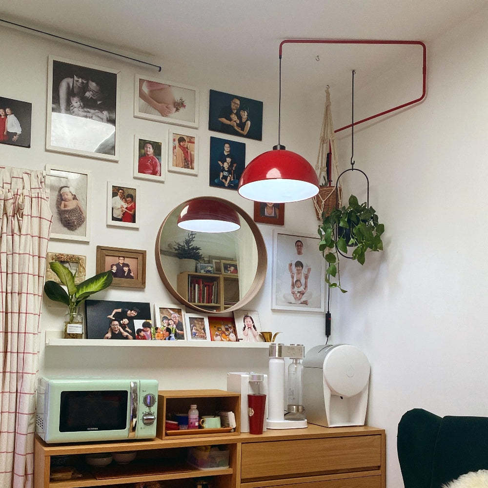 Nordic Geometry Red Aluminum Wall Light -Homdiy