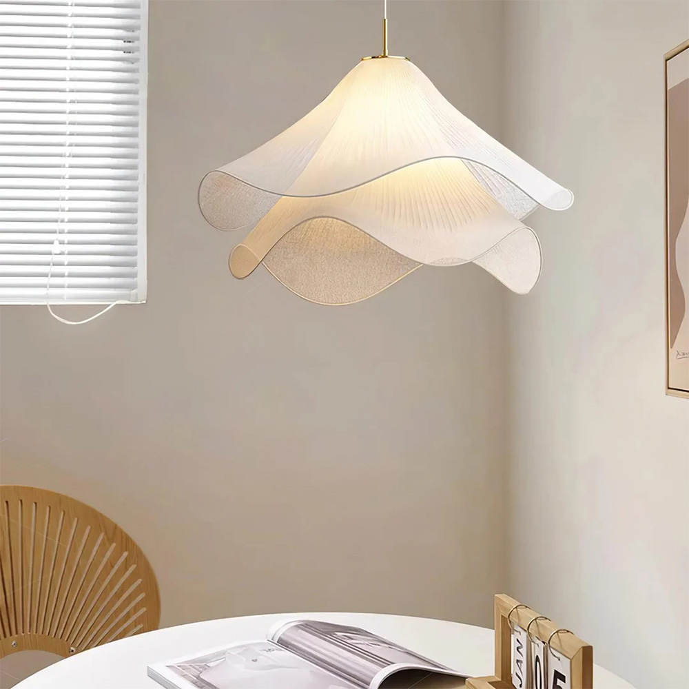 French Romantic Modern Minimalist Cream Pendant Light