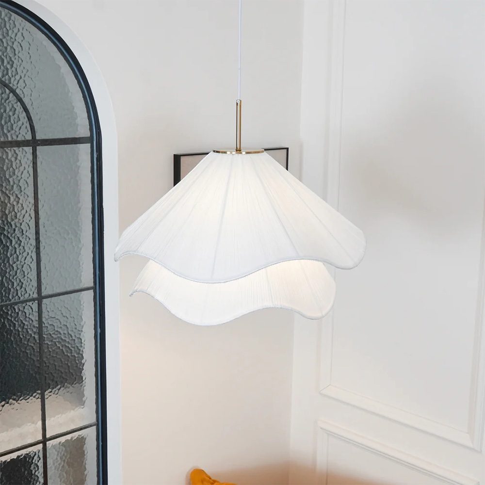 French Romantic Modern Minimalist Cream Pendant Light