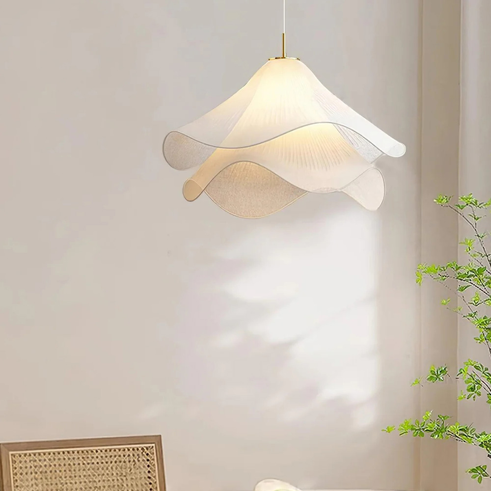 French Romantic Modern Minimalist Cream Pendant Light