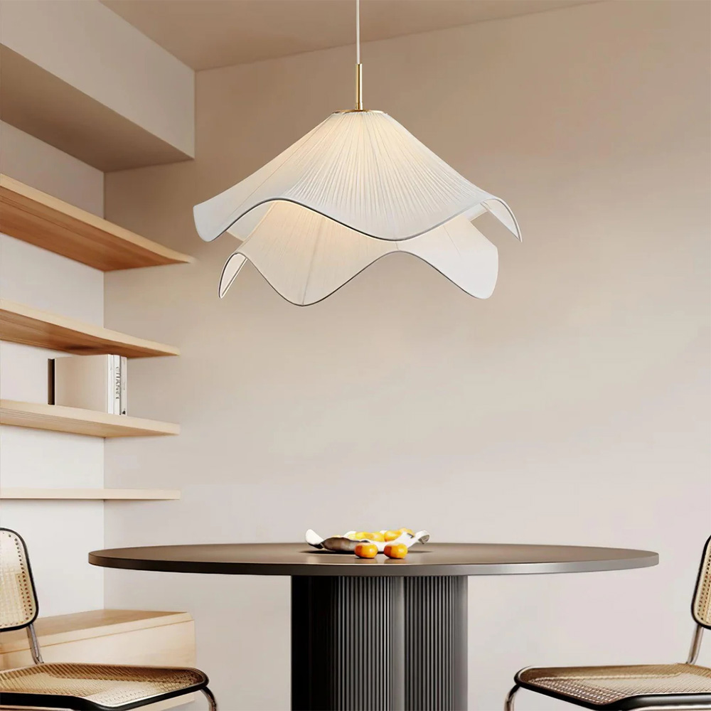 French Romantic Modern Minimalist Cream Pendant Light
