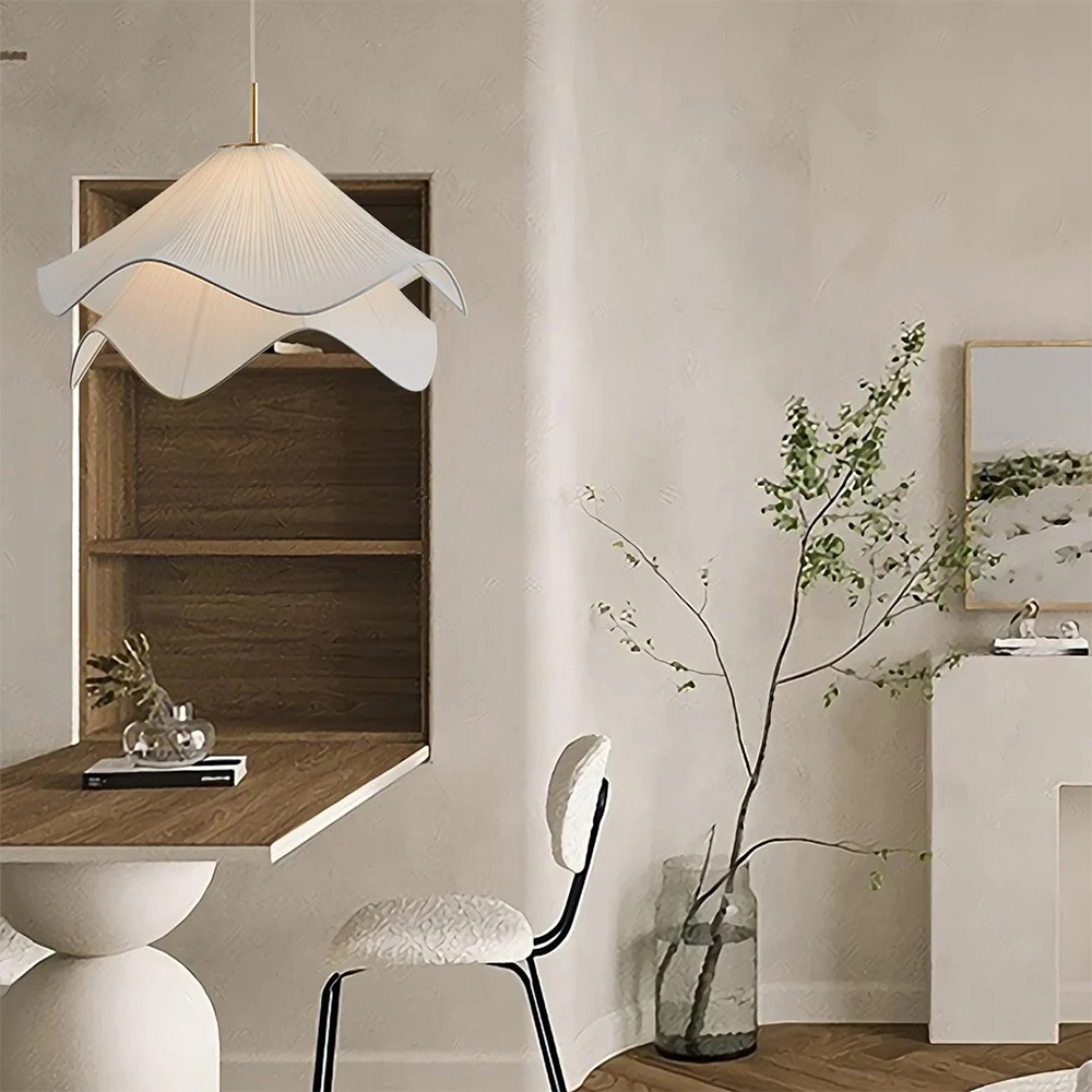 French Romantic Modern Minimalist Cream Pendant Light