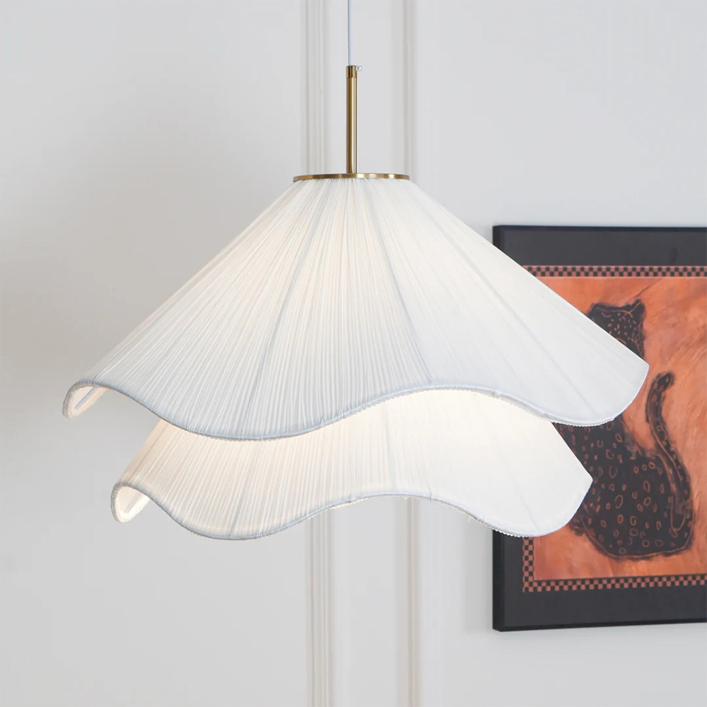 French Romantic Modern Minimalist Cream Pendant Light
