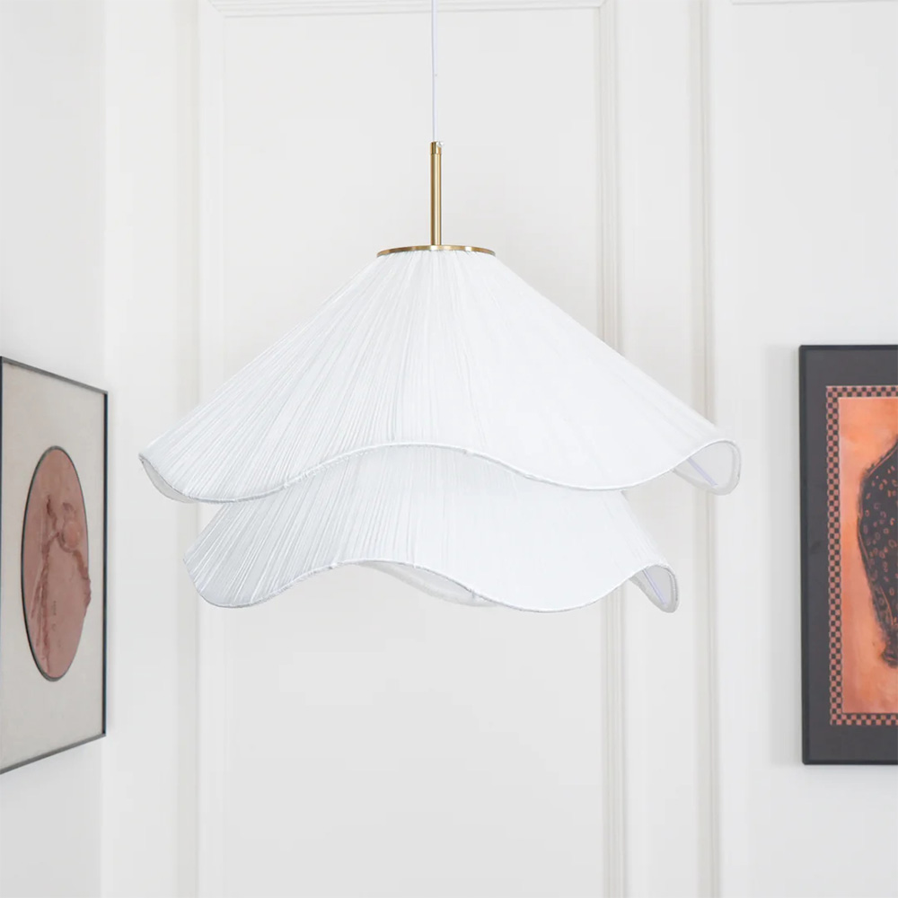 French Romantic Modern Minimalist Cream Pendant Light