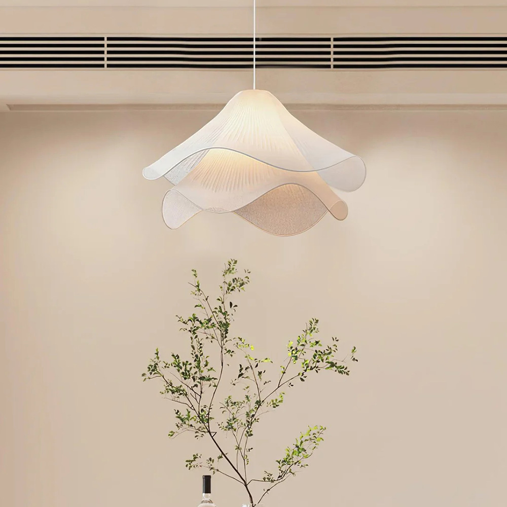 French Romantic Modern Minimalist Cream Pendant Light