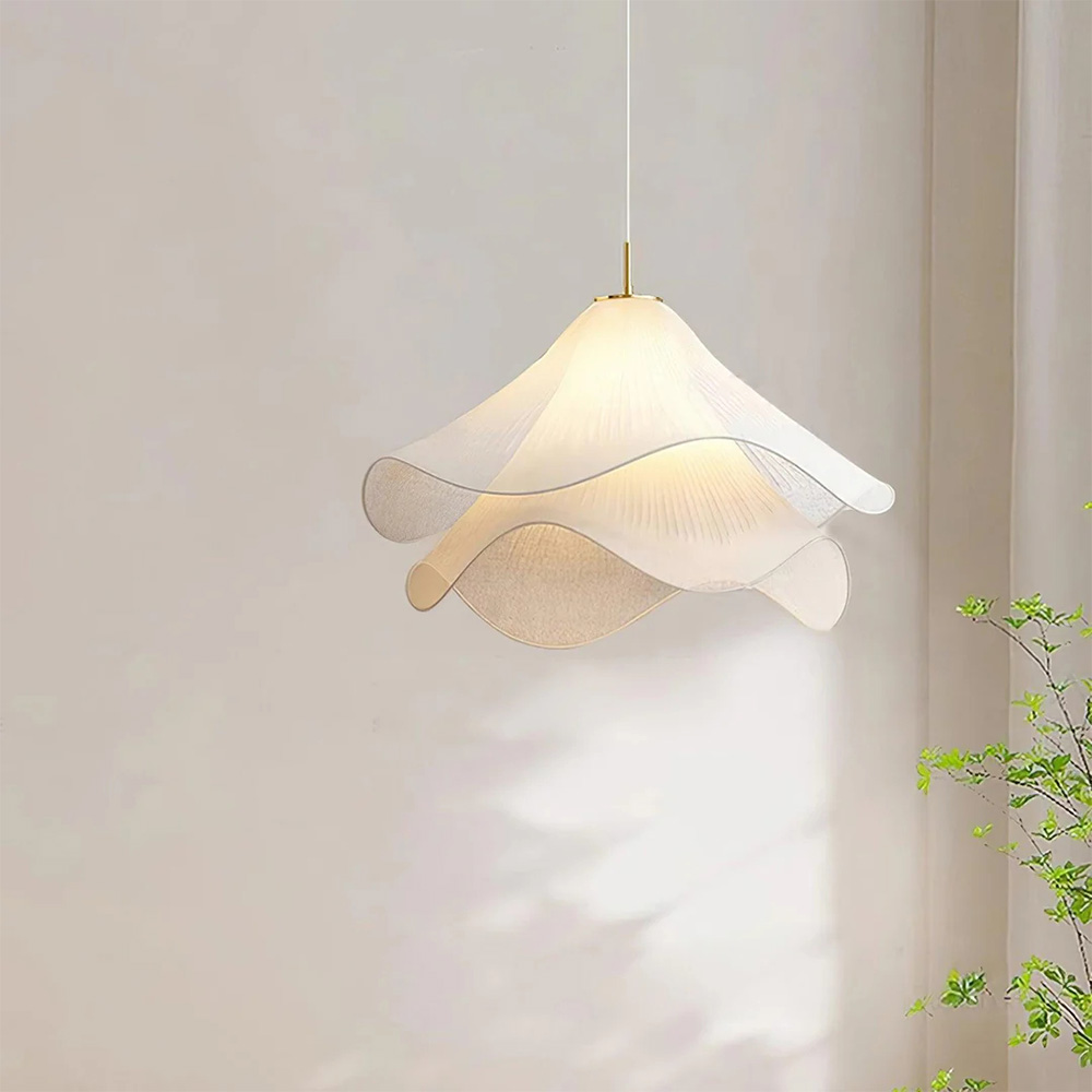 French Romantic Modern Minimalist Cream Pendant Light
