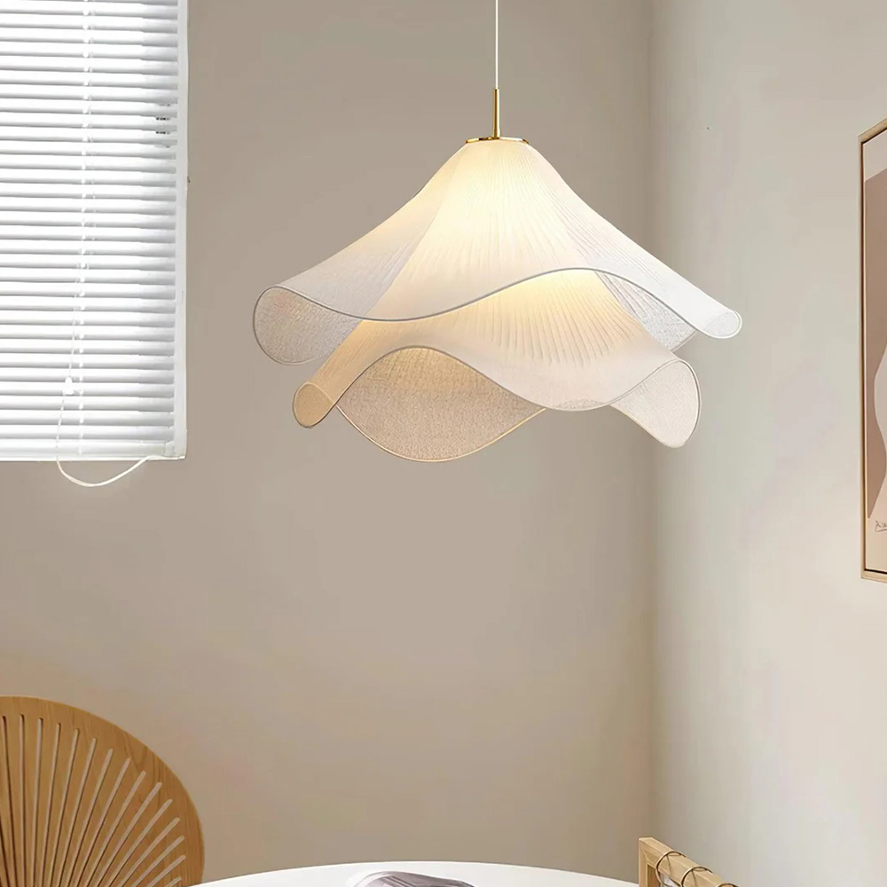 French Romantic Modern Minimalist Cream Pendant Light